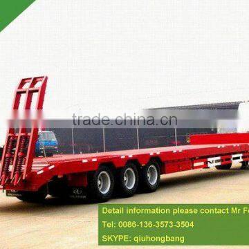 50T low bed semi trailer hydraulic low bed trailer 0086-13635733504