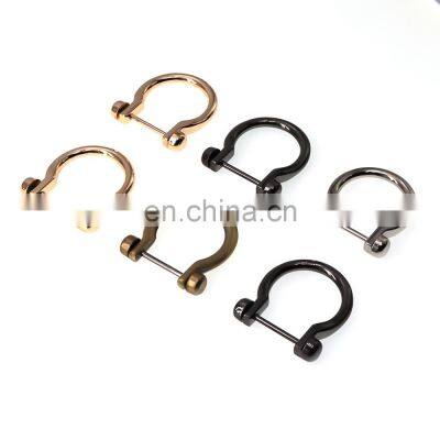Wholesale Different Color Luggage Handbag Purse Horseshoe Buckles Metal Screw Detachable D Buckle photo-2