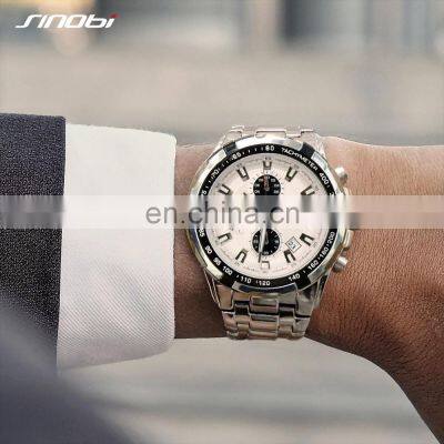 SINOBI S9720G Luxury Famous  Watch Quartz Watches For Mens Unique Sport   Mans Watch Perfect Wristwatch Man Jam Tangan Pria