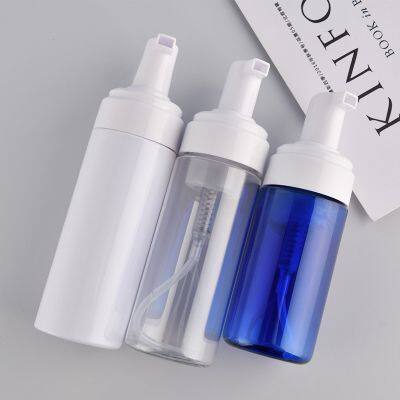 Empty Plastic Foam Pump Bottle 30ml 50ml 60ml 100ml 150ml 200ml Clear White Blue Pet Facial Cleanser Mousse Foam Pump Bottle photo-5