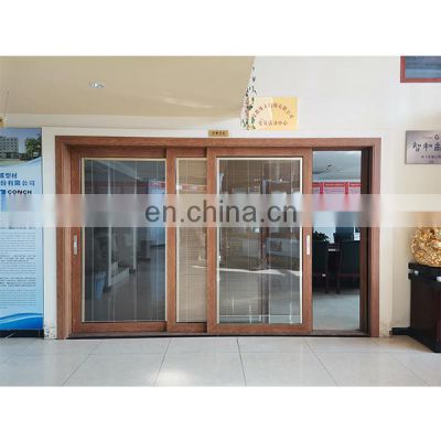 large sliding glass doors High performance tempered glass narrow frame interior partition aluminum sliding door