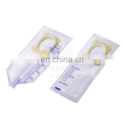 Greetmed portable urine leg bag high urine collection bag medical ce iso approved urine leg bag with rubber belt