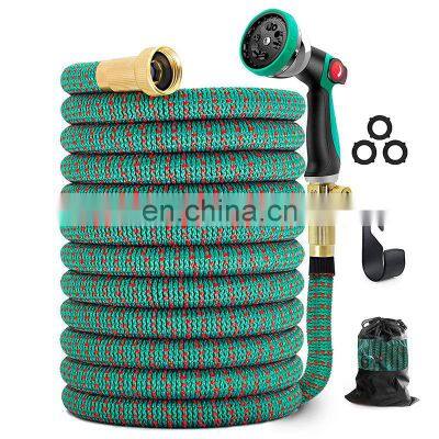 Manufactures Wholesale Coloured Blue Lead Free High Pressure 100ft Water 25ft Expandable Metal Garden Hose photo-3
