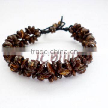 Women Men Coconut Bracelet ( Coconut Shell Beads ) OEM Service