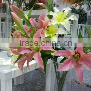 cheap wholesale orange handmade Lily flowers branches