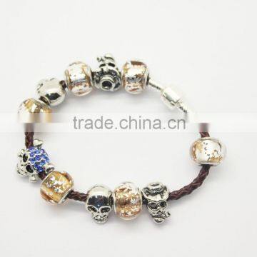 DIY Bead Teen Imitation Leather Bracelet With Egg Beads photo-6