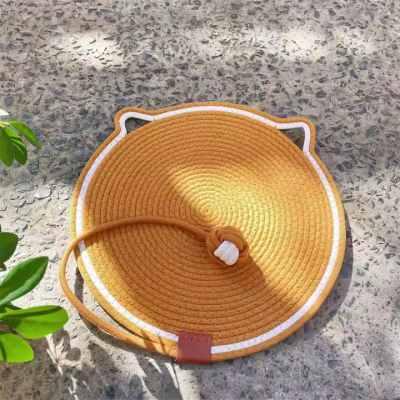 Meow Love Multi-functional Custom Color Natural Sisal Cat Scratch Board Carpet Cotton Rope Pet Sleeping Mat For Cat Grinding Claw Playing photo-2