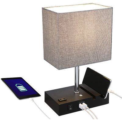 USB Charging Table Lamp Touch Dimming Bedroom Bedside Desk Lamp