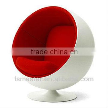 Colorful leisure ball shape fiberglass chair