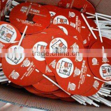 2016 Promotion PP Fan With Stick Handle, Cheap Handle Fan for Advertisment photo-2