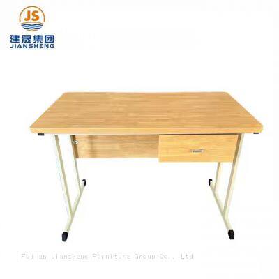 JS Hot Selling Office Classroom Teacher Table Desk Wooden Metal Frame Fixed Height Teacher Desk With Storage Drawers photo-3