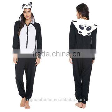 china supplier cheap panda adult jumpsuit pajama