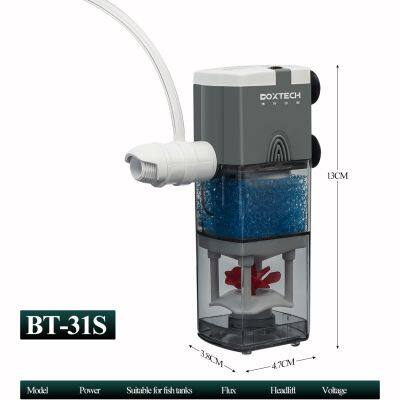 Aquarium Internal Filter, 4 in 1 Small Fish Tank Filters Pump Sponge Filter Ultra Silent Adjustable Submersible Power Filter photo-5