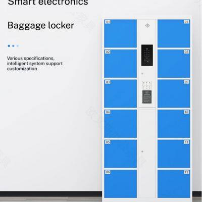 Asset Management Lockers AM - CL468 avec reconnaissance faciale | Accès haute sécurité biométrique | Conception modulaire à 12 compartiments pour bureaux et laboratoires