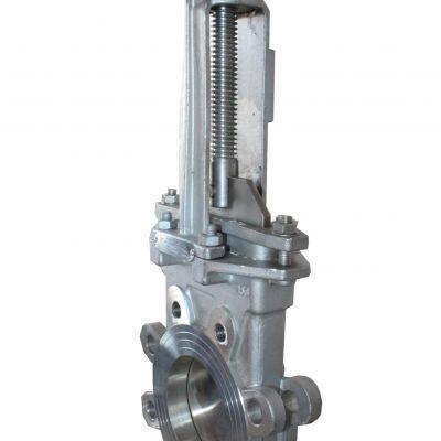 JIS ASME ANSI DN50-DN1200 4in 6in CF8 Knife Gate Valve With Double Action Pneumatic Actuator for Slurry Use photo-3