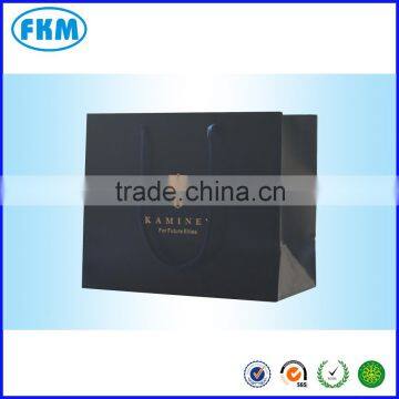 custom logo on black paper bag