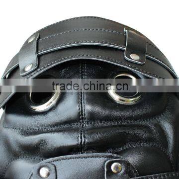 Heavy Duty Padded Locking Leather Hood photo-5