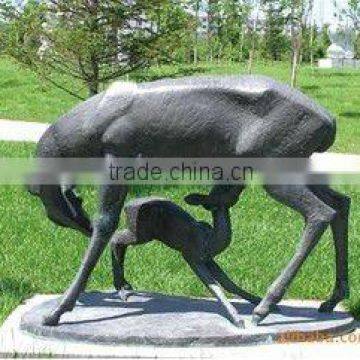 modern bronze animal sculpture