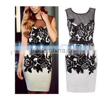 China 2014 Manufacturer Wholesale Cocktail Dress Applique Lady Formal Prom Evening Dresses