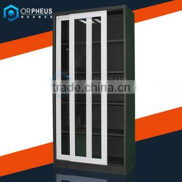 Office Furniture Sliding Door Black Metal Office Hanging File Cabinet