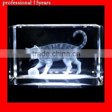 K9 crystal material make 3D laser Crystal Animal