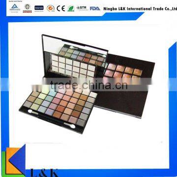 makeup personalized eyeshadow palette with 48 colors/professional cosmetic box acrylic eyeshadow display case