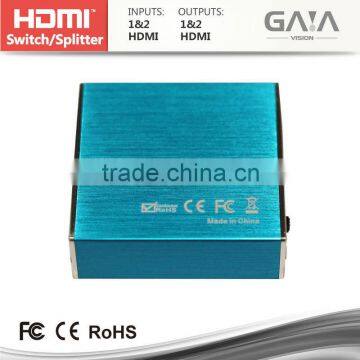 New 2x1 or 1x2 HDMI Bi-Directional Switch Splitter