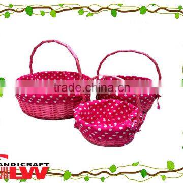 valentine's day basket,easter basket wholesale:handicraft basket,gift basket,set of 3 split willow basket