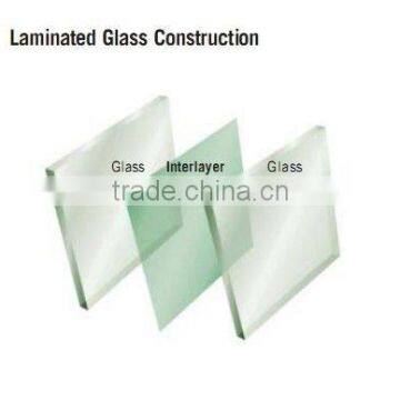 Laminated Glass with PVB, 0.38 per layer