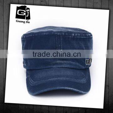 OEM Handsome Custom Fashion Washed Cotton Flat Top Military Style Caps photo-1