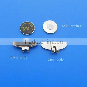 personalized custom logo epoxy magnetic ball marker and hat clip item