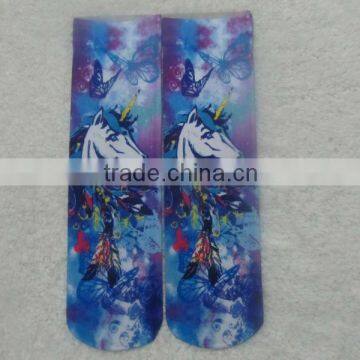 New Arrival Women Sublimation Print Sock in Stock