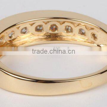 Wholesale Jewelry 2015 Fashion Design 925 Silver Ring Flower CZ Gold Plated Ring photo-6