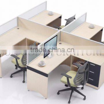 Classic 4 Person Cubicle Call Center Design Wooden Office Open Workstation(SZ-WS912) photo-2