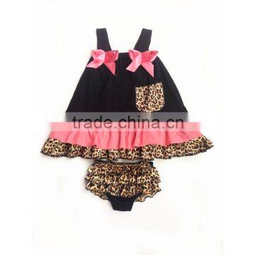 wholesale animal printed girls swing top bloomer set for baby girls