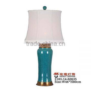 column porcelain table lamp for hotel