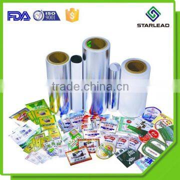 Flexible Laminate Metallized Pet Film for Food Packaging WENZHOU MANUFACTURER