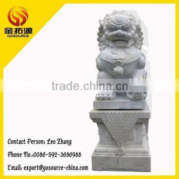 white marble lion sculpture