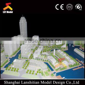 Commercial building model with all figures details ,miniature architectural model