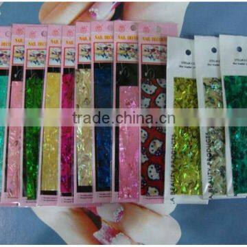 Hot ! Summer Fashion ! New colors nail art shell sheet warp sticker decorations For UV gel acrylic Nail Decals,1PC/card