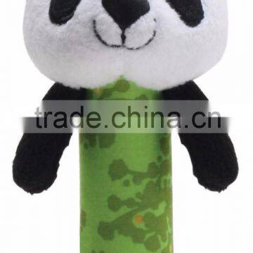 new design OEM and ODM Promotional plush animal hanging baby rattle