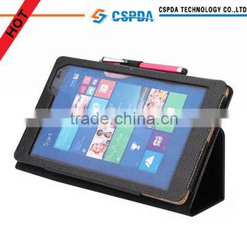 Flip back stand case for Dell Venus 8 Pro , for Dell Venus 8 Pro back stand leather case