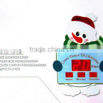 Big Size Led Digital Snowman Christmas Countdown Timer/ Creative Digital Product