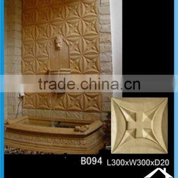 Cast stone 3d texture wall panel