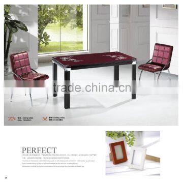 4 feet glass top dining table with leather chairs factory sell directly YY8                        
                                                Quality Choice
                                                    Most Popular