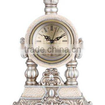 luxury white European style antique table clock for gifts factory