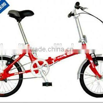 hi-ten steel single speed 16 inch folding bike with back rack