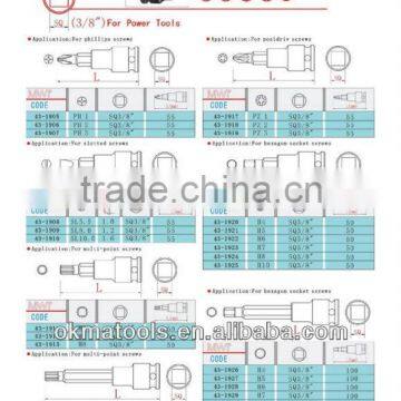 1/4" Dr. Pozidrive Bit Socket, Screwdriver Bit Socket, Hand Socket, Hand Tools