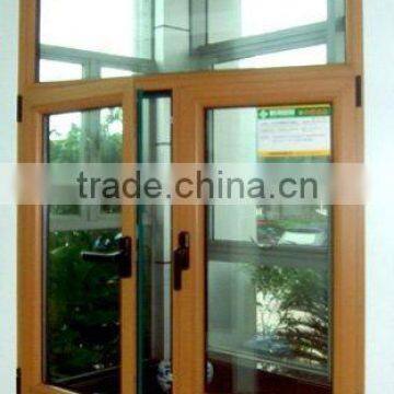 Aluminum frame double sash casement window