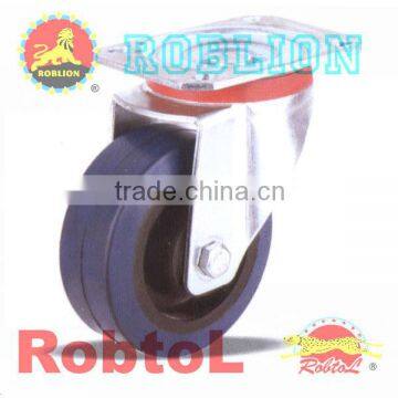 Swivel Caster with Elastic Rubber Wheels(Nylon core)itemID:LBBJ -Mary